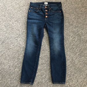 J Crew 9” Toothpick button fly jeans Size 25 Petite 25P